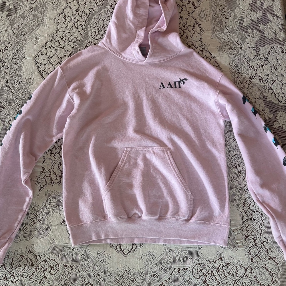 alpha delta pi sorority adpi pink hoodie from philo event size small